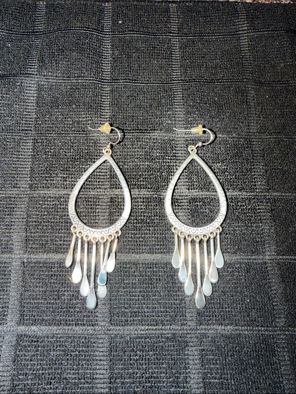 Brighton Silver Teardrop Dangle Earrings with Fringe